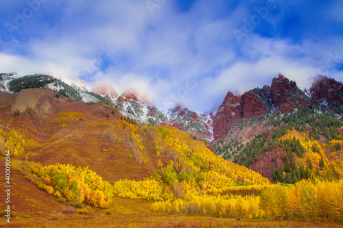 Maroon Bells–Snowmass Wilderness of White River National Forest in the autumn