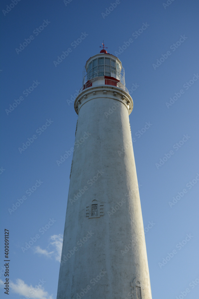 lighthouse seen from below, uruguay