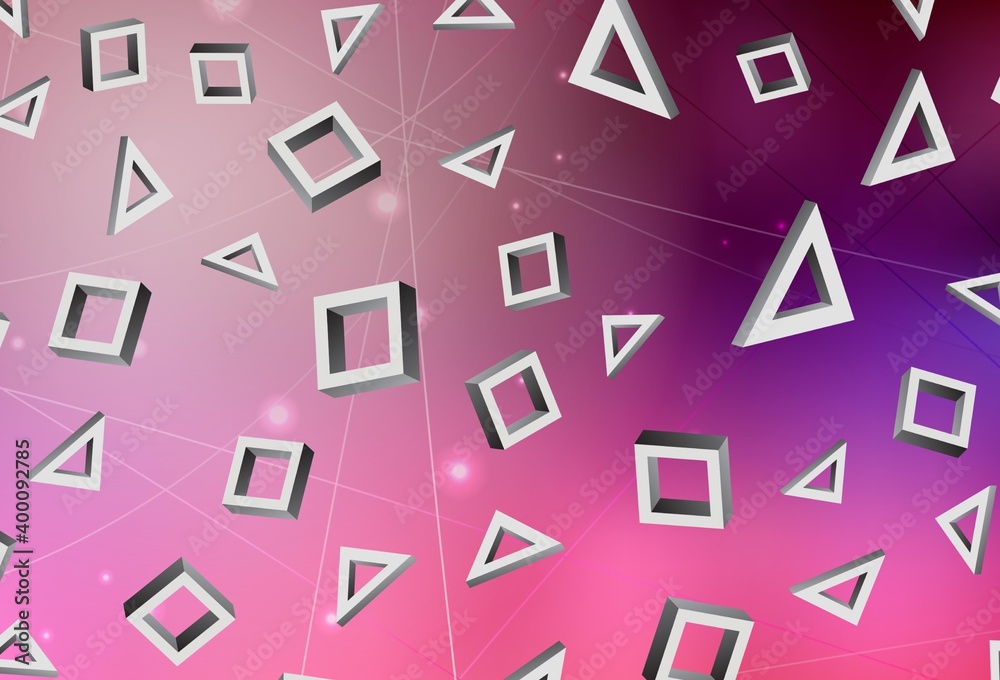 Dark Purple, Pink vector template with rhombus.