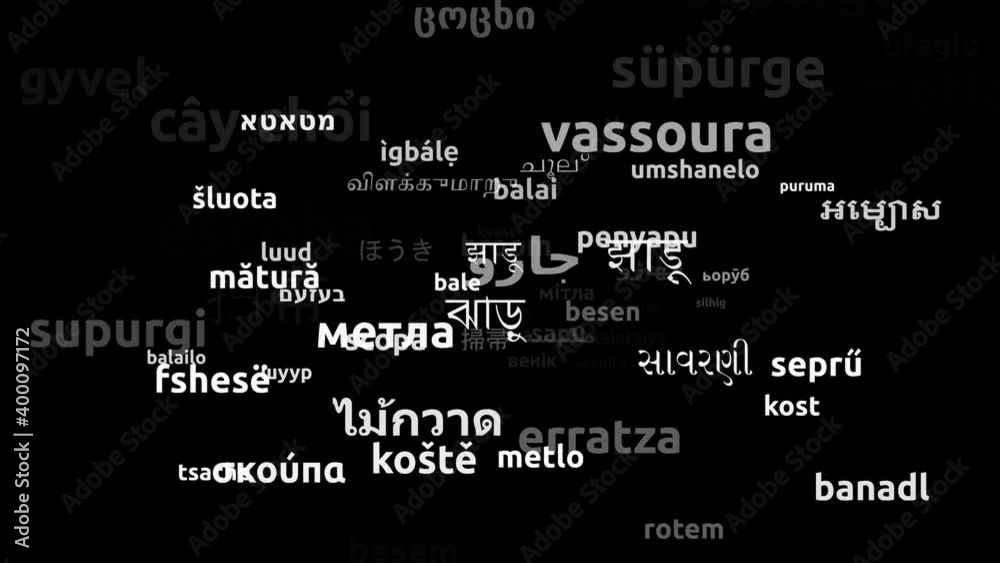 Broom Translated in 71 Worldwide Languages Endless Looping 3d Zooming Wordcloud Mask Broom Translated in 71 Worldwide Languages Endless Looping 3d Zooming Wordcloud Mask