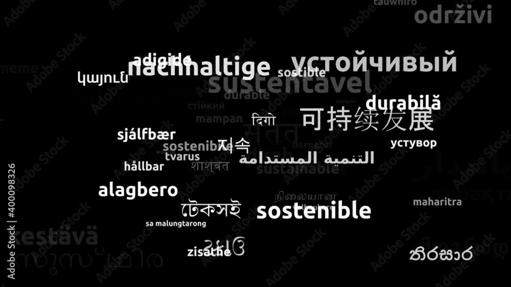 Sustainable Translated in 52 Worldwide Languages Endless Looping 3d Zooming Wordcloud Mask Sustainable Translated in 52 Worldwide Languages Endless Looping 3d Zooming Wordcloud Mask