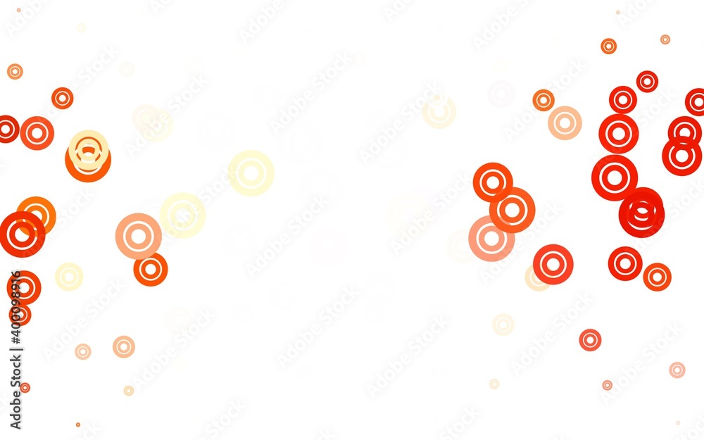 Light Orange vector layout with circle shapes. Light Orange vector layout with circle shapes.