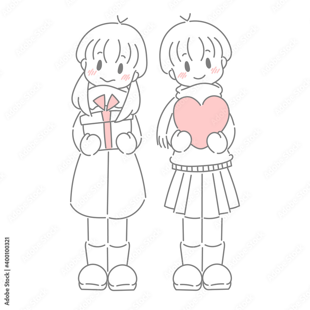 女の子イラスト素材 : Girl illustration material 女の子イラスト素材 : Girl illustration material