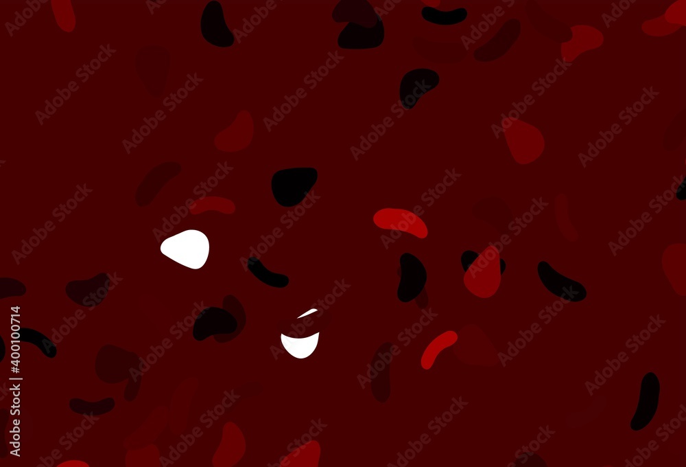 Light Red vector pattern with chaotic shapes.