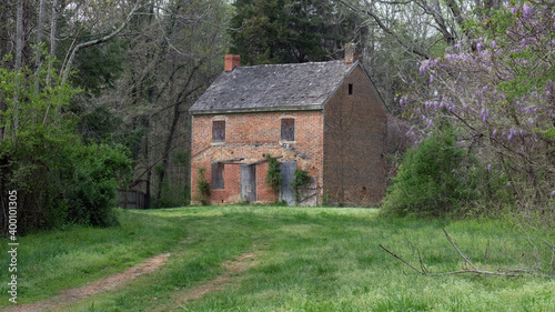 Abandoned Brick House in Nature