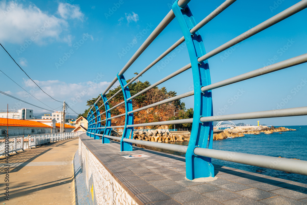 Namae-hang seaside walkway in Yangyang, Korea Namae-hang seaside walkway in Yangyang, Korea