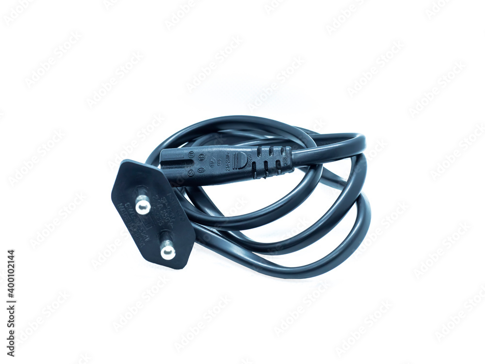 Fototapeta premium Canon EOS 5D mark iv battery charger cable isolated on white background.