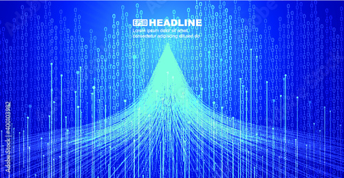 Transmission line and 01 data, Internet technology big data background。