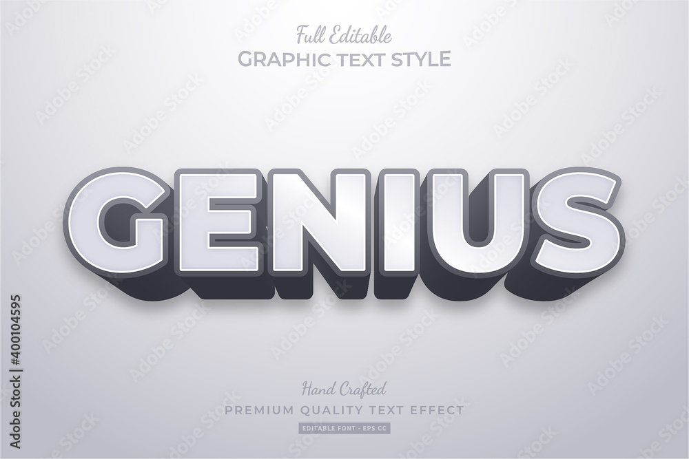 Genius Clean Modern Editable Text Effect Font Style