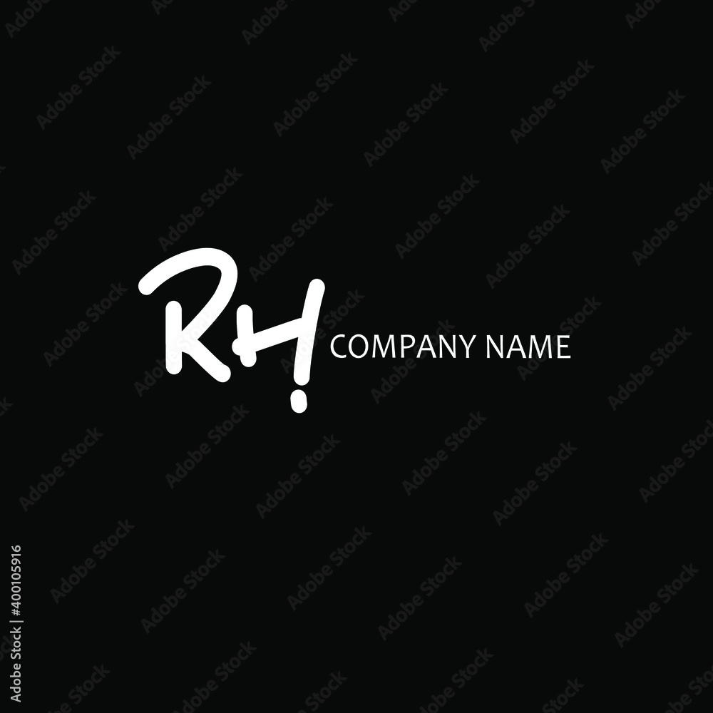 RH initial handwriting monogram name