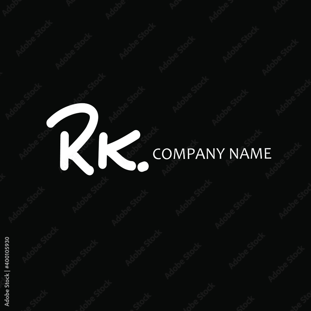 RK initial handwriting monogram name RK initial handwriting monogram name
