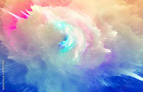 Creative Abstract cool color background of the universe explosion