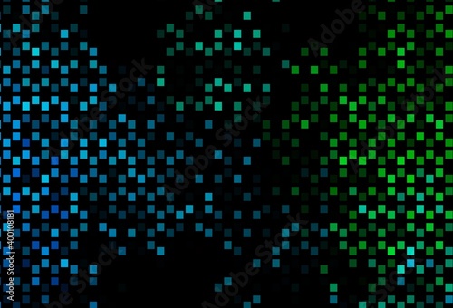 Dark Blue, Green vector layout with rectangles, squares. © Dmitry