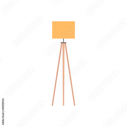 Isolated lamp room hosehold items icon- Vector