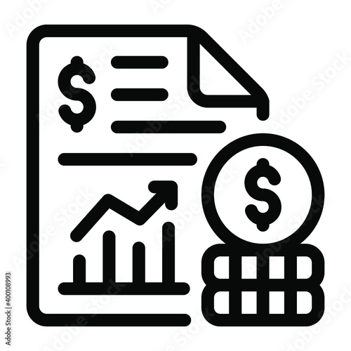 
A bar chart with decreasing arrow linear icon of financial decrease 

