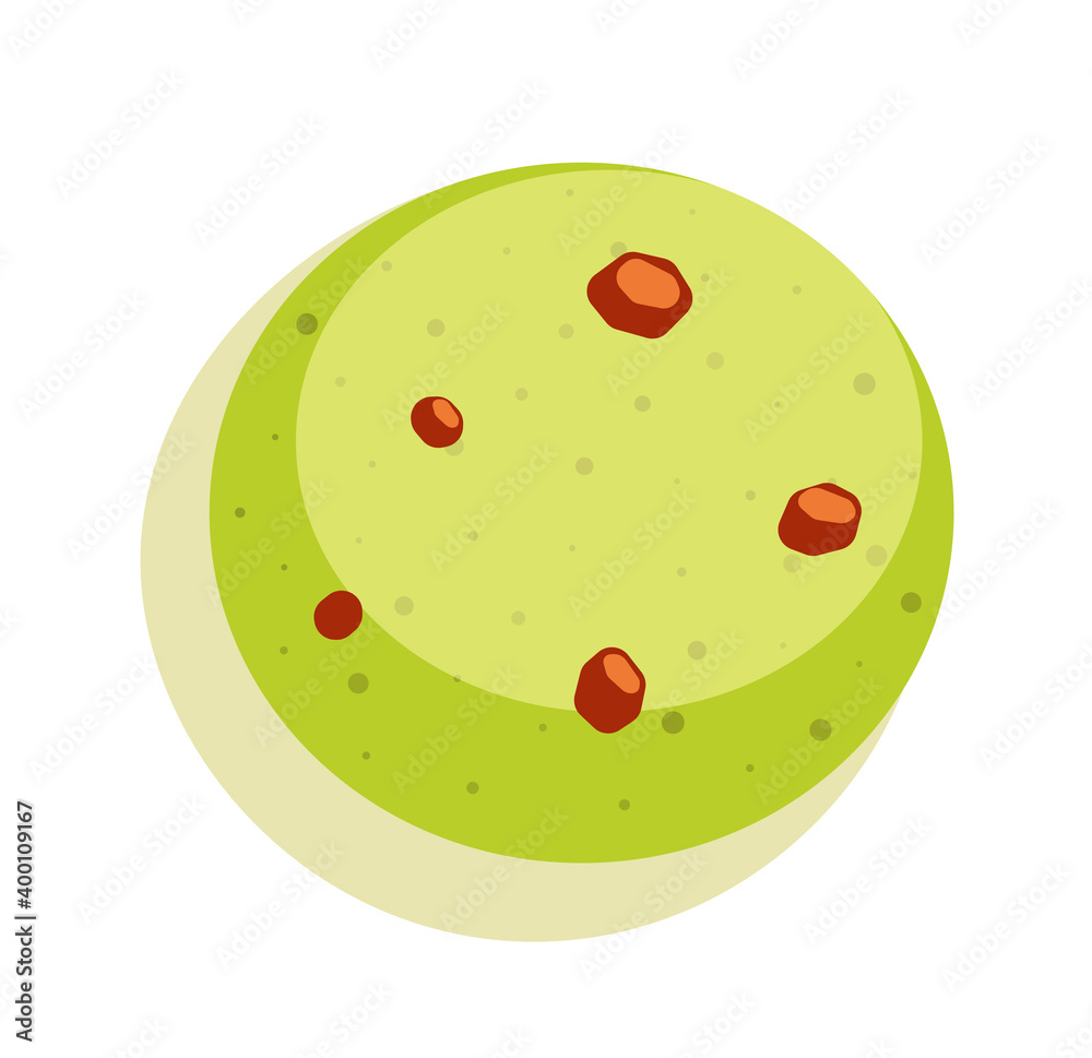 Matcha green cracker biscuit isolated on white background Matcha green cracker biscuit isolated on white background