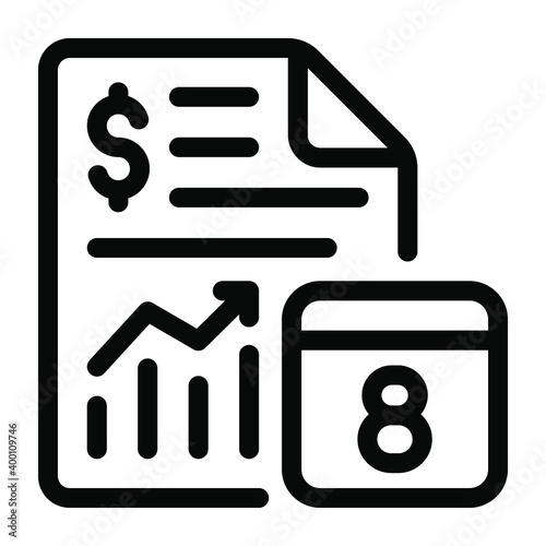 
Monthly finance report linear editable icon 
