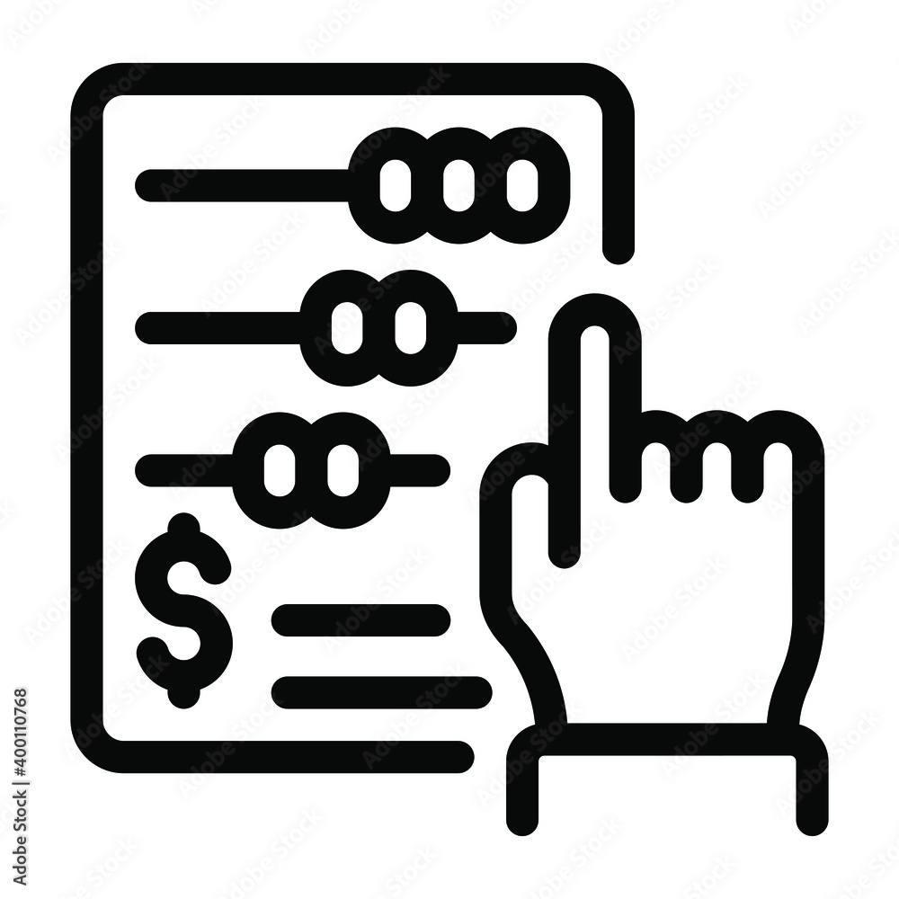 Abacus report linear trendy icon
Abacus report linear trendy icon