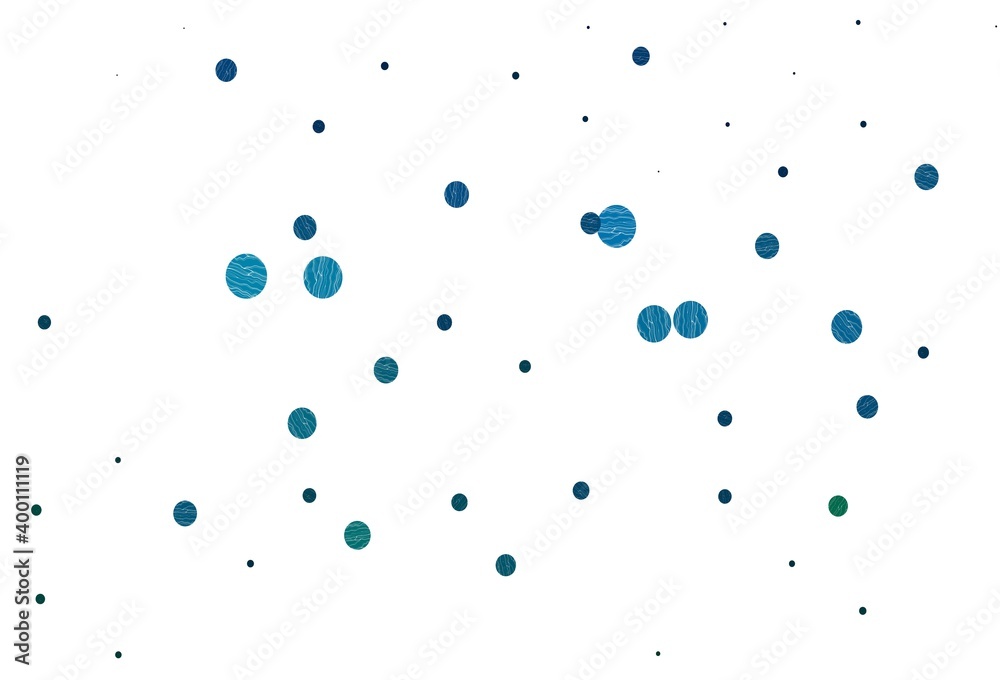 Light blue, green vector cover with spots. Light blue, green vector cover with spots.