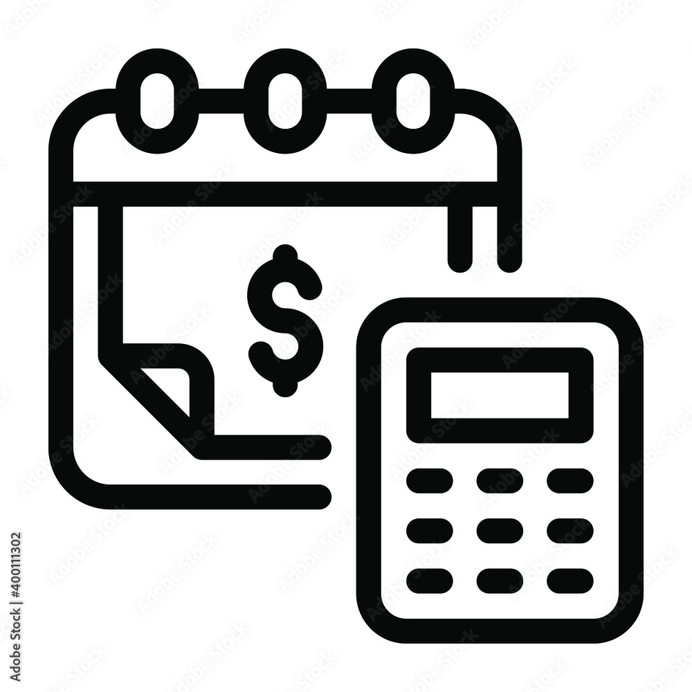 Financial calendar linear unique customized icon
Financial calendar linear unique customized icon