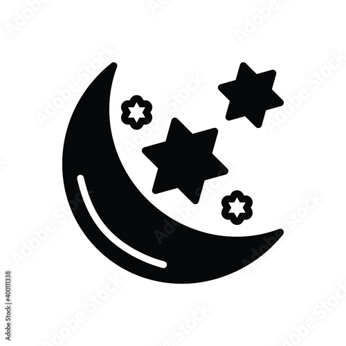 Black solid icon for muslim
