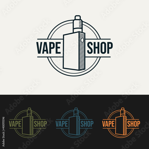 set of vape store minimalist line art logo template vector illustration design. simple modern vape store logo concept
