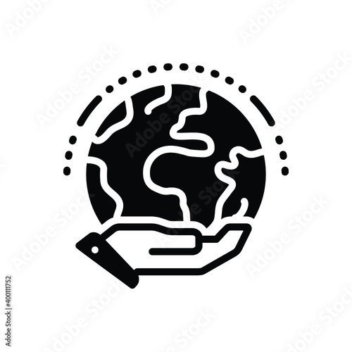 Black solid icon for exist 
