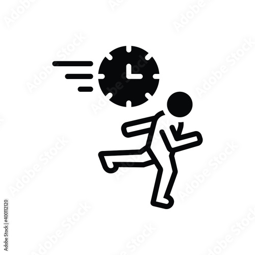 Black solid icon for rush
