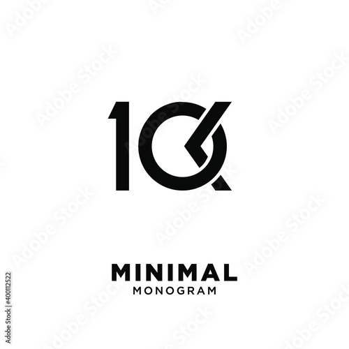 10k simple letter luxury logo design isolated black background