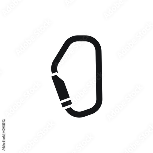 Carabiner icon design isolated on white background