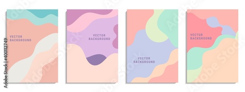 Vector set of abstract creative background. Minimal design trendy style social media stories template