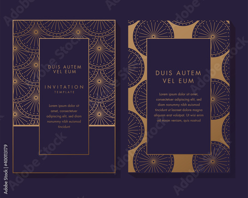 Blue and Gold Invitation Design