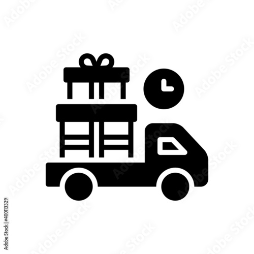 Black solid icon for present 
 