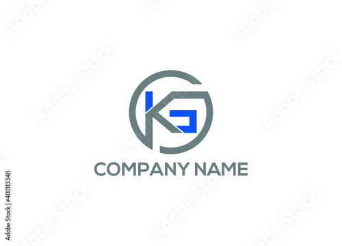 kg logo design vector icon template with a white background