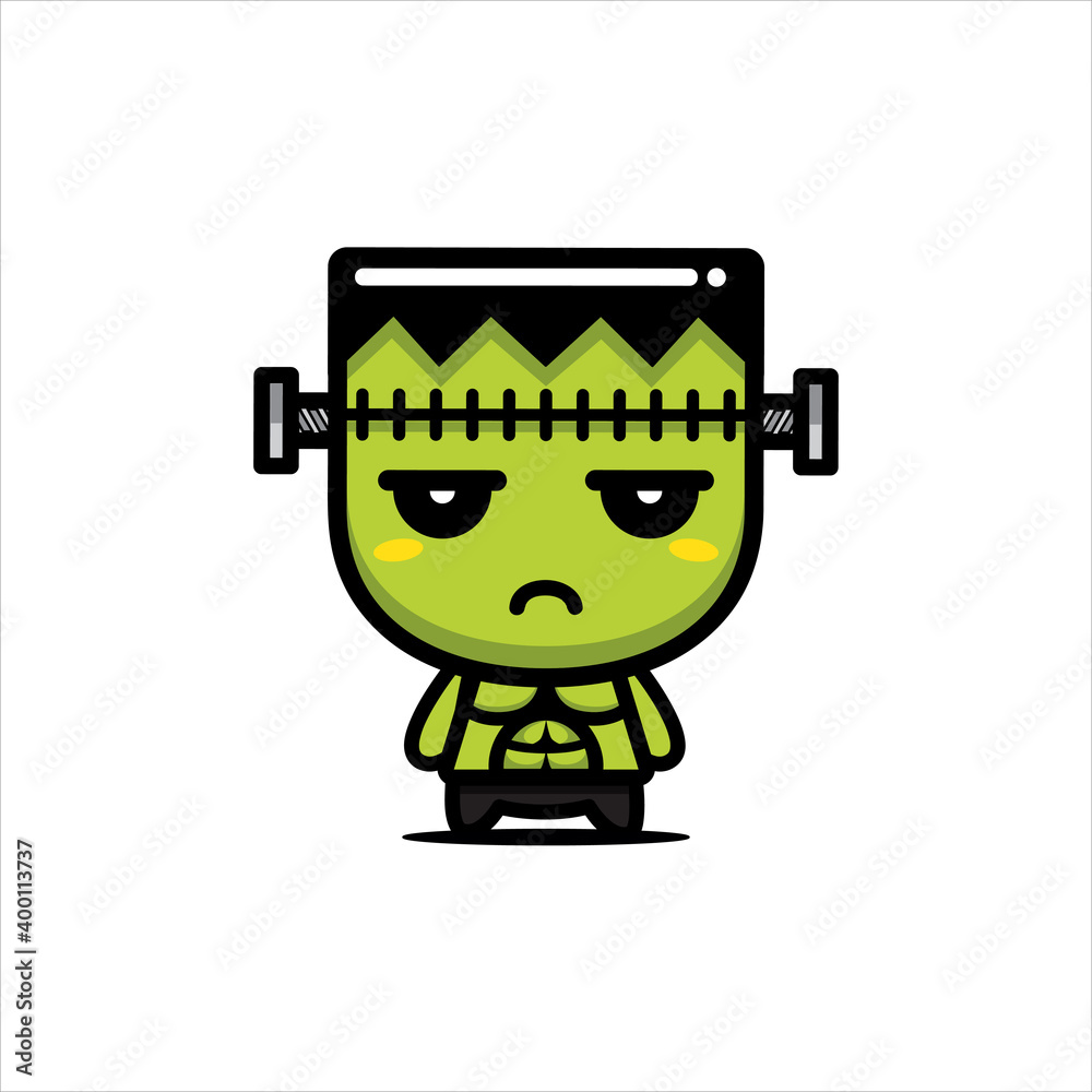 Cute frankenstein character vector design Cute frankenstein character vector design