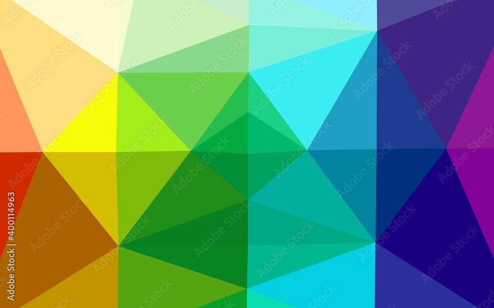 Fototapeta premium Light Multicolor, Rainbow vector triangle mosaic texture.