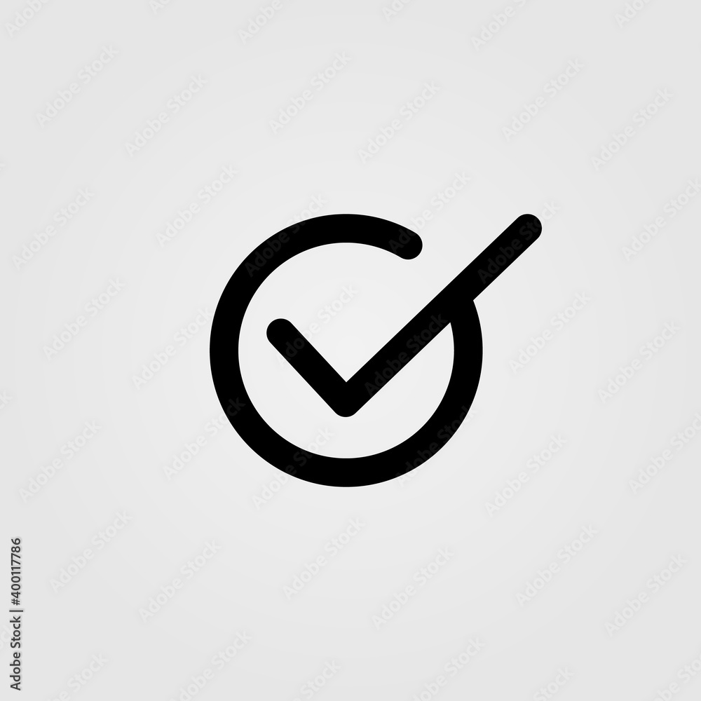 Check Mark vector icon isolated on white background. Check Mark vector icon isolated on white background.
