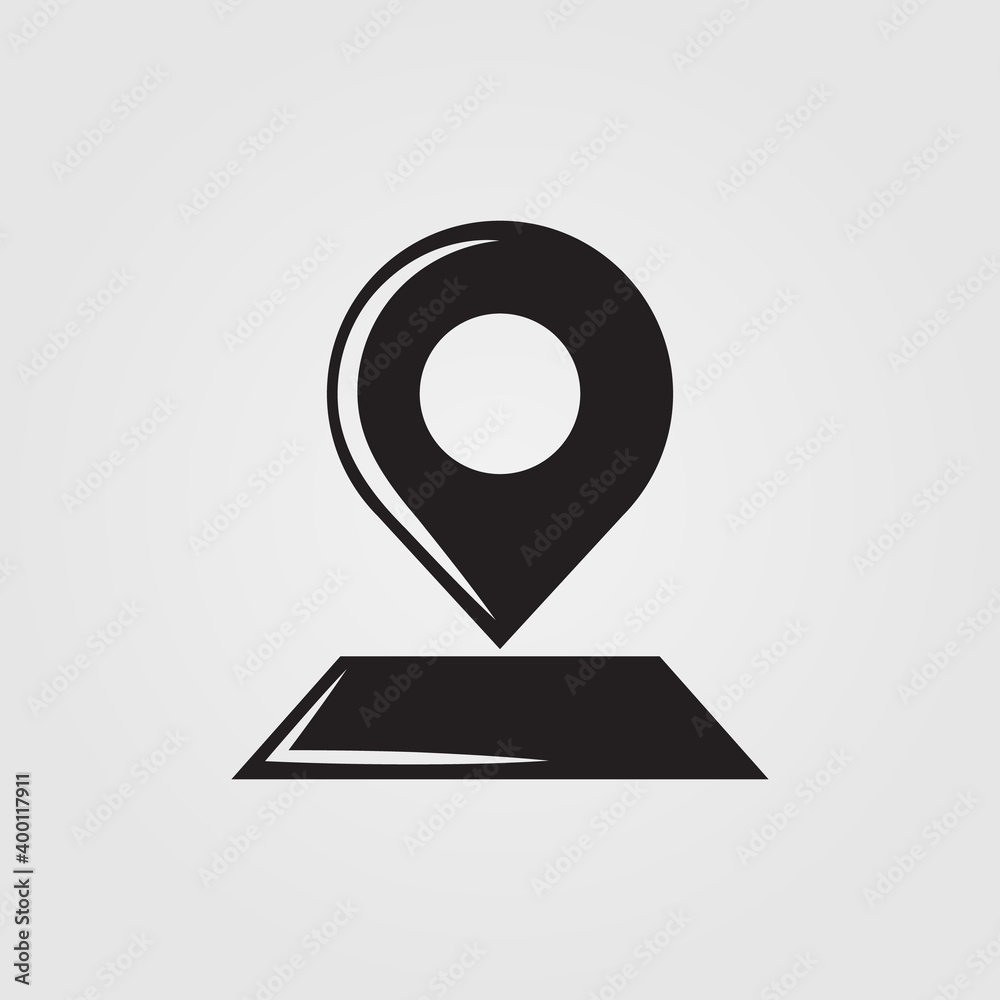 Location marker on map icon illustration. Map pin symbol. Location marker on map icon illustration. Map pin symbol.
