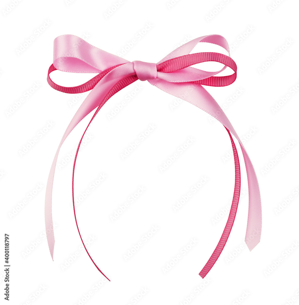 Pink satin and rep ribbon bow Pink satin and rep ribbon bow