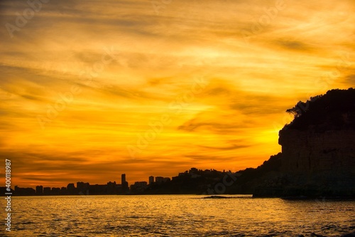 Atardecer sobre Calpe lleno de contraste