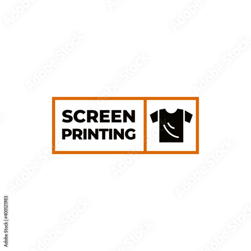 print shirt tee logo vector icon illustration 