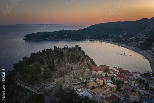 Beautiful panoramic view of Parga city, Greece