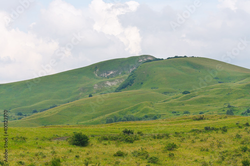 Marvellous landscape with meadows in foothills of North Caucasus.