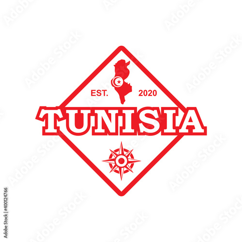 Tunisia Map Vector , Country Logo