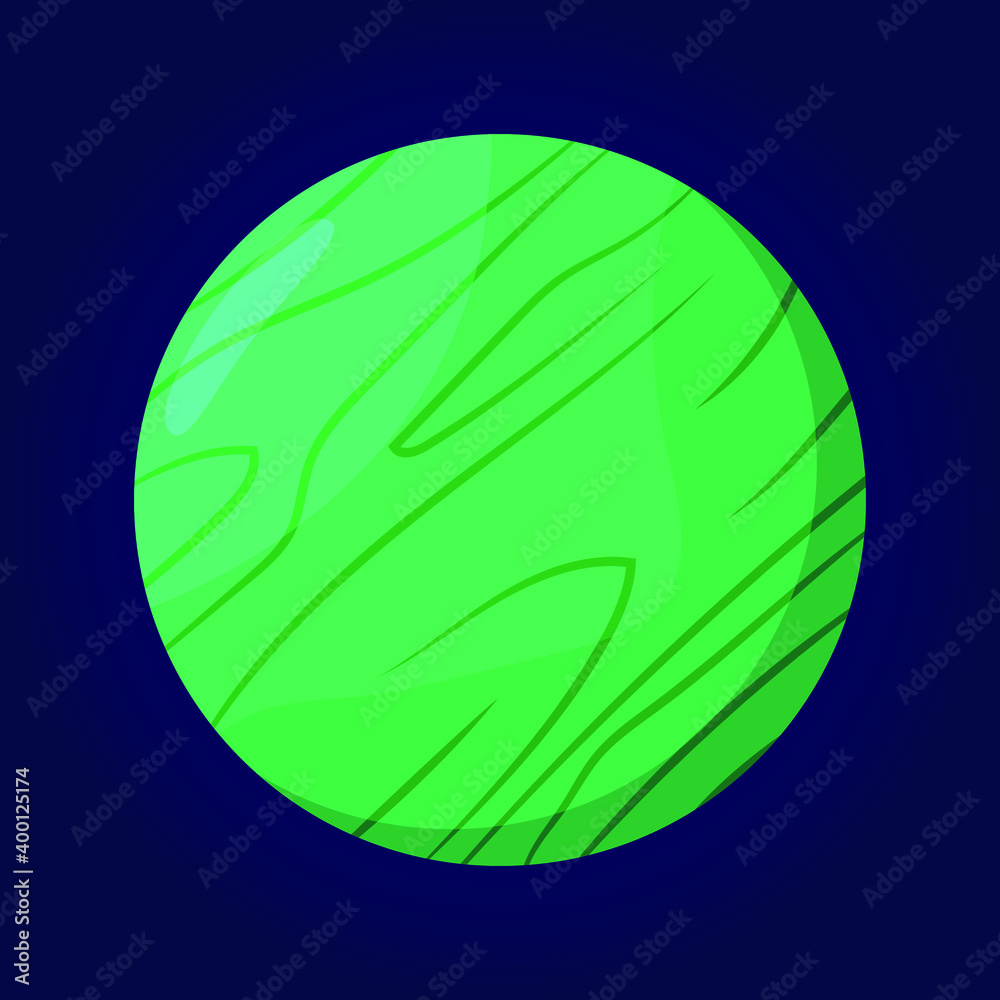 Planet in space. Vector cartoon illustration. Isolated object. Flat design. Planet in space. Vector cartoon illustration. Isolated object. Flat design.
