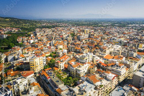 Fototapeta Naklejka Na Ścianę i Meble -  Landscape with panoramic view of Veria a historic town, Greece.