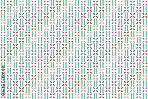 Abstract striped textured seamless pattern. Summer theme color -green  pink and purple element on white background. Vector illustration. Idea for printing on fabric  cloth design or wallpaper.