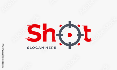 Shot Aim Target Logo designs concept, Shot Bullet logo symbol