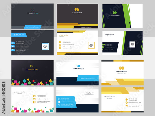 Set Of Creative And Professional Business Or Visiting Card Design.
