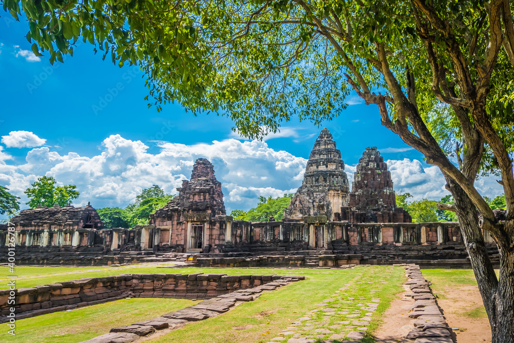 Phimai Stone Castle or Phimai Historical Park ancient Khmer Temple in Nakhon Ratchasima Thailand